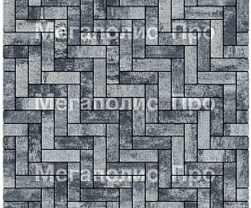 Тротуарная плитка Выбор Паркет Б.4.П.6 Листопад Гранит Антрацит