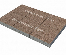 Тротуарная плитка Фабрика Готика Квадрат 400х400х100 мм Голд 16