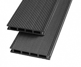 Террасная доска Экодэк Брайт Вельвет Кантри, цвет Серый Дым