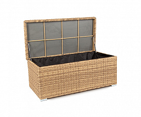 Порту сундук водонепроницаемый из искусственного ротанга, цвет соломенный