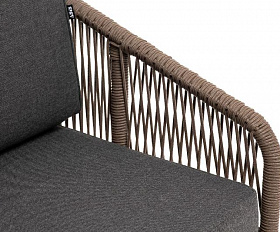 Диван двухместный Канны 4SIS из роупа (веревки), каркас дуб, цвет коричневый