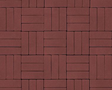 Тротуарная плитка Artstein Паркет 60 мм Красный