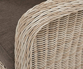 Кресло Гляссе 4SIS плетеное из искусственного ротанга, цвет бежевый