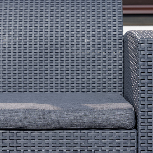 Диван двухместный Lana Royal Family из пластика, цвет графит фото 3