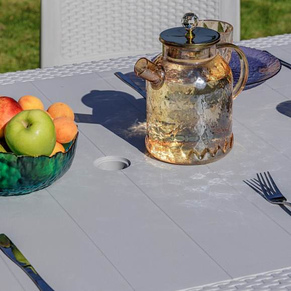 Обеденный стол July Royal Family из пластика, цвет светло-серый фото 4