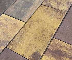 Тротуарная плитка Нобетек Прямоугольник 4П6Ф 400x200x60 Колормикс №21 Магма