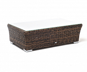 Капучино журнальный столик из искусственного ротанга (гиацинт), цвет коричневый