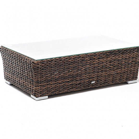 Капучино журнальный столик из искусственного ротанга (гиацинт), цвет коричневый фото 3