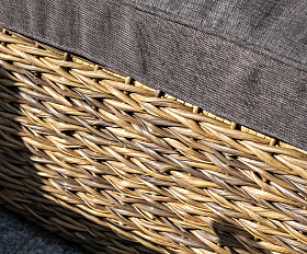 Лунго модуль диванный угловой с подушками, цвет соломенный (гиацинт)