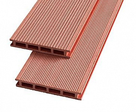 Террасная доска Экодэк Брайт Вельвет Шале, цвет Терракот