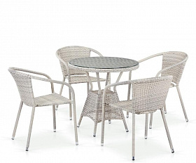 Комплект плетеной мебели T705ANT/Y137C-W85 4Pcs Latte