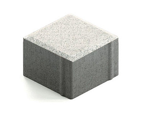 Тротуарная плитка 342 механический завод Квадрат 100х100х80 мм, белый