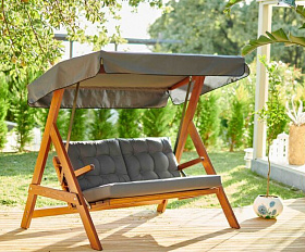 Качели Paris Royal Family с серыми подушками