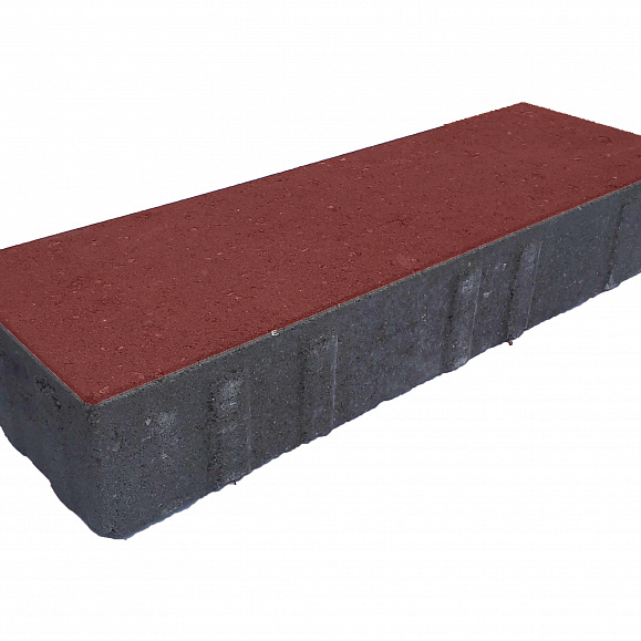 Тротуарная плитка Лидер 40 Паркет 150х450х80 мм Ярко-красный фото 1