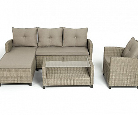 Лаунж-Зона Атланта 4SIS из искусственного ротанга, цвет соломенный