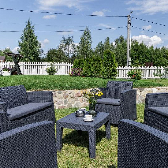 Обеденный комплект Lana L Royal Family из пластика, цвет графит фото 8