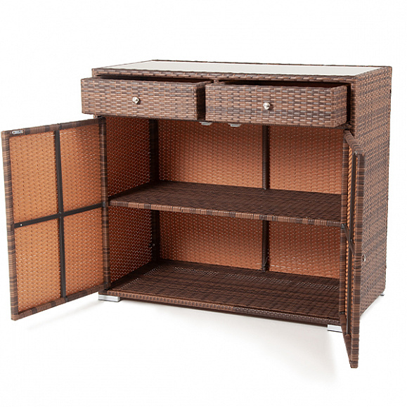 Мальта тумба плетеная из искусственного ротанга, цвет коричневый фото 7