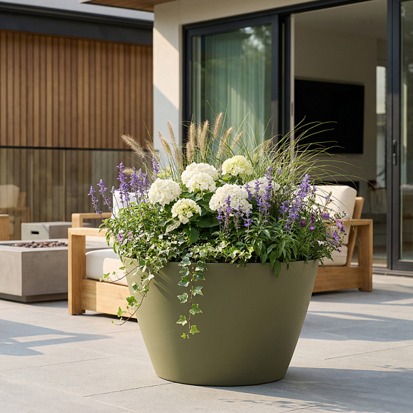 Кашпо Concretika Боул D80H45 Хакс 170 4010 фото 1