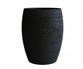 Кашпо Concretika Oval D30 H41 Erosia Black