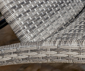 Шезлонг Agata Royal Family из искусственного ротанга, цвет серый