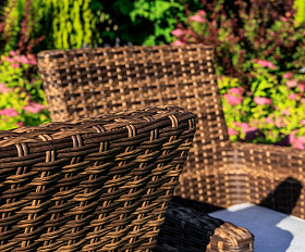 Комплект обеденных кресел Fiona Royal Family из искусственного ротанга, цвет коричневый
