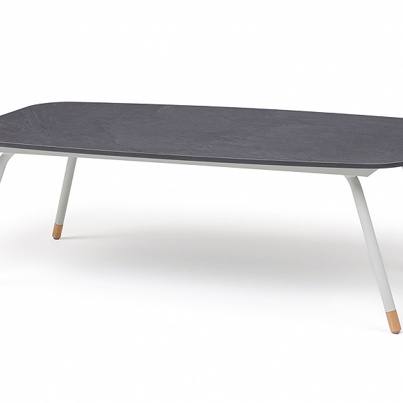 Верона журнальный стол из HPL 120х65, H40, каркас светло-серый (RAL 7035) муар, цвет столешницы серый гранит фото 3