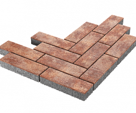 Тротуарная плитка Stellard Паркет 450x150x80 мм Санрайз