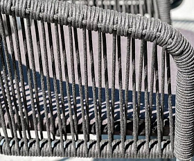 Плетеный стул Марсель 4SIS из роупа (веревки), цвет темно-серый