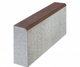 Бордюр тротуарный 342 механический завод 500х200х80 мм, темно-коричневый, верхний прокрас