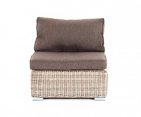 Лунго модуль диванный прямой с подушками, цвет бежевый