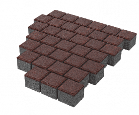 Тротуарная плитка Stellard Квадрат 100х100х60 мм Бордовый