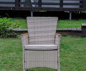 Обеденное кресло Amelia Royal Family из искусственного ротанга, цвет бежевый