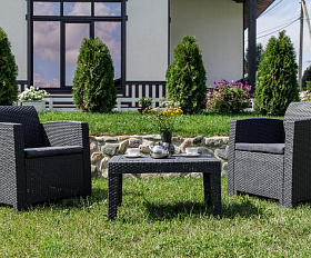 Обеденный комплект Lana XS Royal Family из пластика, цвет графит