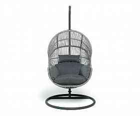 Подвесное кресло Апулия 4SIS из искусственного ротанга, цвет серый