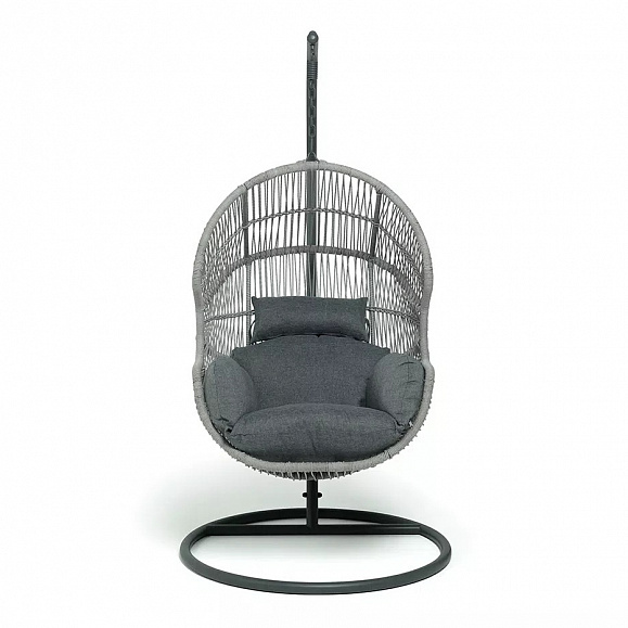 Подвесное кресло Апулия 4SIS из искусственного ротанга, цвет серый фото 2