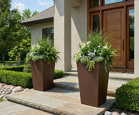 Кашпо Concretika Коник 40x40x70 Браун 050 3020