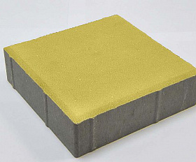 Тротуарная плитка Лидер 40 Квадрат 200х200х60 мм Желтый