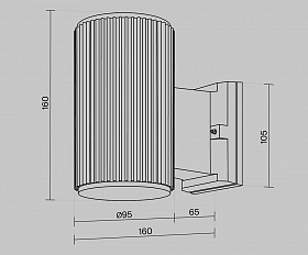Настенный светильник (бра) Rando Maytoni O419WL-01W цвет Белый
