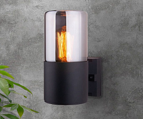 Уличный светильник Elektrostandard Roil IP54 35125/U чёрный/дымчатый плафон