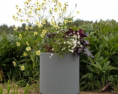 Кашпо Concretika Alto D24(27)х50 Arctiс blue