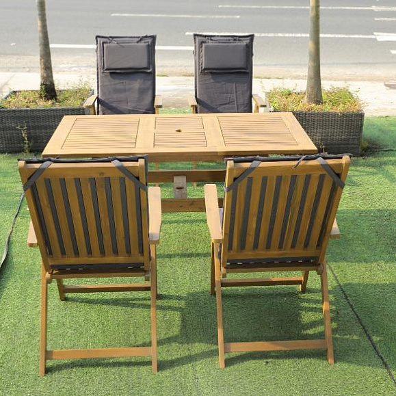 Обеденный комплект Kimberly Royal Family из дерева на 4 персоны (квадратный стол) фото 1