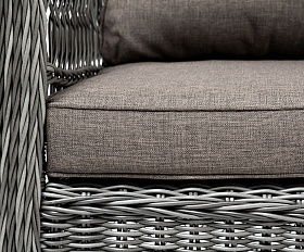 Кресло Гранд Латте 4SIS из искусственного ротанга, цвет графит