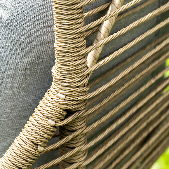 Барселона кресло-кокон из искусственного ротанга, цвет соломенный фото 3