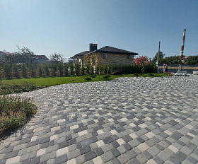 Тротуарная плитка Инсбрук Альт 40 мм Белый