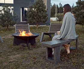 Скамья для костровой зоны SKM180 Concretika 180x35x45 см