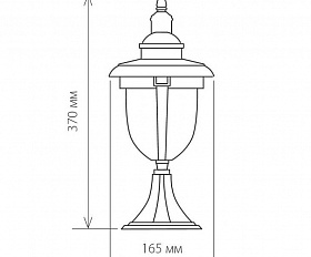 Уличный светильник Elektrostandard Atlas S IP44 GLYF-2010S черное золото