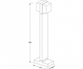 Уличный светильник Elektrostandard Maul IP54 1520 TECHNO LED черный