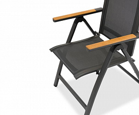 Комплект обеденной мебели Nora-Andy 8N2R Brafritid антрацит/серый, алюминий