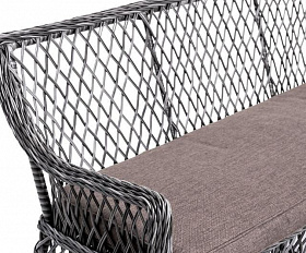 Лаунж-зона Асти 4SIS из искусственного ротанга, цвет графит 4 персоны