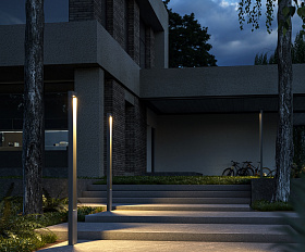 Садово-парковый светильник Bonn Maytoni O425FL-L25GF цвет Графит